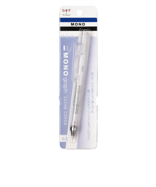 トンボ鉛筆（Tombow）　シャープペンシル　モノグラフ　クリアカラー　0.3mm　DPA－139A　クリア