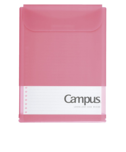 コクヨ（KOKUYO）　キャンパス　仕分けができる2ポケット　ルーズリーフケース　ノ－CP836AT－P　ピンク