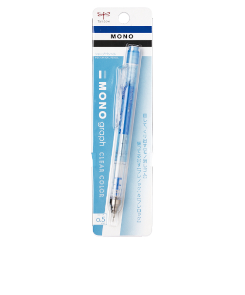 トンボ鉛筆（Tombow）　シャープペンシル　モノグラフ　クリアカラー　0.5mm　DPA－138B　クリアブルー