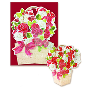 クローズ・ピン　ポップアップ誕生日カード　GC-16120　バラかご