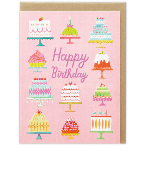 ホールマーク（Hallmark）　グリーティングカード　誕生お祝い　エコフレンドリー　811990　たくさんのケーキ