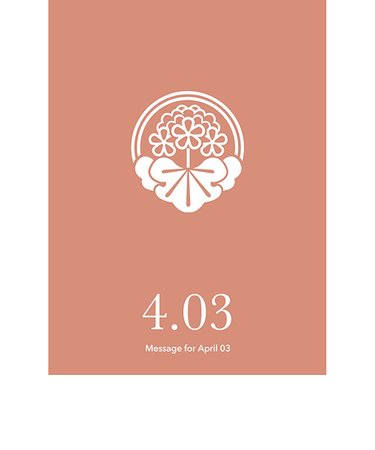 草紙堂　花結びメッセージカード　4月3日