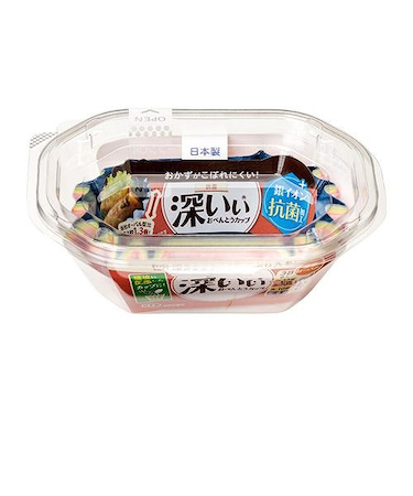 東洋アルミ　抗菌深いぃおべんとうカップ　深型　オーバル　4色38枚