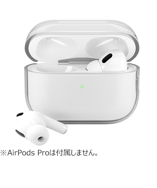 【AirPodsPro（第2世代）】　ピージーエー（PGA）　ソフトケース　クリア