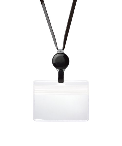 ソニック　プロ耐リール　吊下げ名札　防水チャック　黒　NF－2184－D