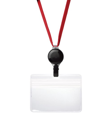 ソニック（sonic）　プロ耐リール　吊下げ名札　防水チャック　赤　NF－2184－R