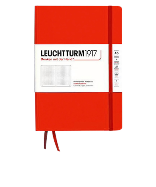 ロイヒトトゥルム1917（LEUCHTTURM1917）　ミディアム　A5　ドット　367251　フォックスレッド