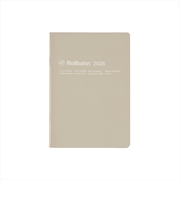 【2025年10月始まり】　デルフォニックス（DELFONICS）　ロルバーンノートダイアリー　B6　マンスリーブロック　160072_191　グレージュ　月曜