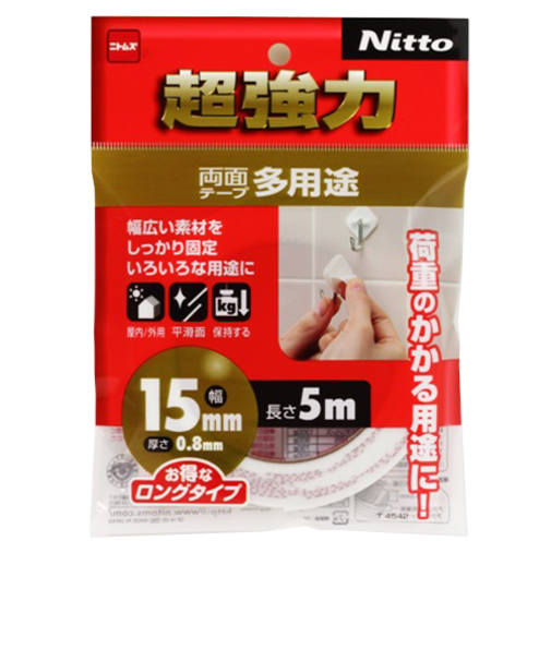 Nitto　超強力両面テープ多用途　15mm×5m　T4542