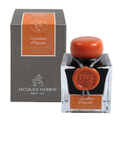 ジャックエルバン（JACQUES　HERBIN）　アニバーサリーインク1798　hbj15556　カーネリアンエジプト　50mL