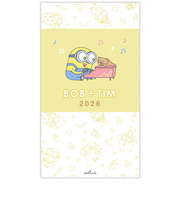 【2025年10月始まり】　ホールマーク（Hallmark）　ミニオンズ　スリム　マンスリーブロック　MS845810　ボブ＆ティム　月曜始まり