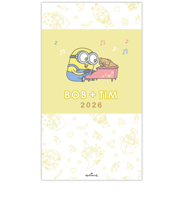 【2025年10月始まり】　ホールマーク（Hallmark）　ミニオンズ　スリム　マンスリーブロック　MS845810　ボブ＆ティム　月曜始まり