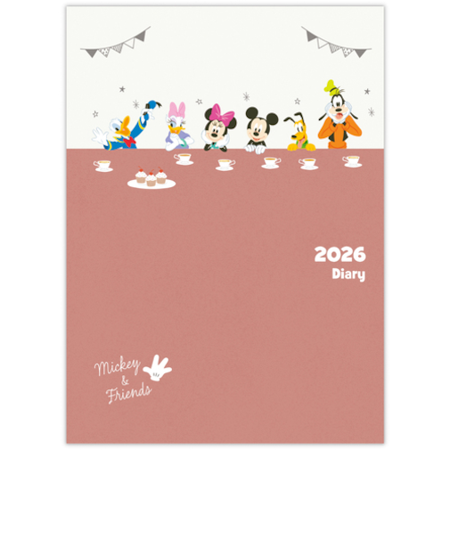 【2025年12月始まり】　ホールマーク（Hallmark）　ディズニー　ファミリーダイアリー　A5　マンスリーブロック　FM845834　ミッキーマウス　月曜