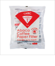 カフェック（CAFEC）　アバカ円すいフィルター　AC1－100　ホワイト　1杯用　100枚