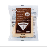 カフェック（CAFEC）　アバカ円すいフィルター　AC1－100　ブラウン　1杯用　100枚