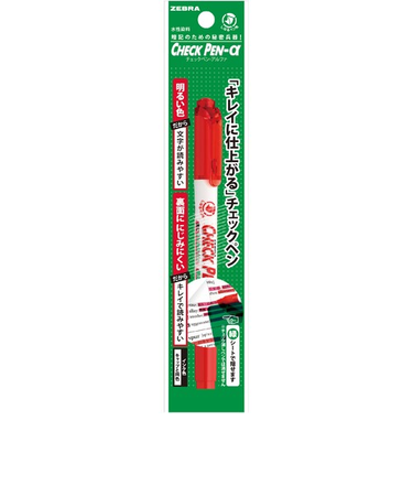 ゼブラ（ZEBRA）　チェックペン　アルファ　P－WYT20　赤