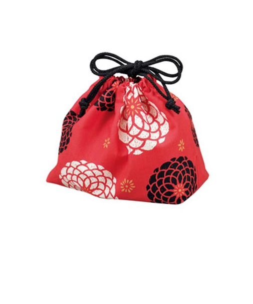 ハコヤ（HAKOYA）　巾着袋　百華　赤