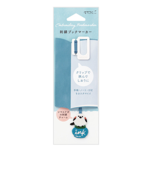 ミドリ（MIDORI）　ブックマーカー　刺繍　62326006　シマエナガ柄