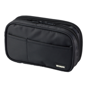 リヒトラブ（LIHIT　LAB.）　ペンケース　ブックタイプ　ダブル　A7555－124　ジェットブラック