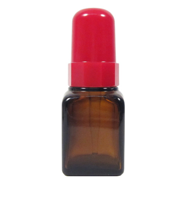 角型スポイト瓶　茶　60mL