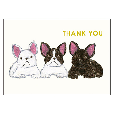 グリーティングライフ　米津祐介サンキューミニカード　YZ-286　フレンチブル子犬
