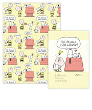 ホールマーク（Hallmark）スヌーピー　Life　with　Snoopy　and　Friends　クリアフォルダセット　イエロー