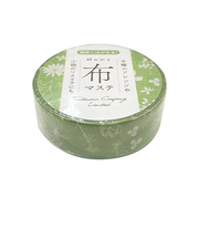 包む　マスキングテープ　布マステ　15mm幅　TM0B1　カームフラワー