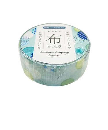 包む　マスキングテープ　布マステ　15mm幅　TM0A9　丸模様
