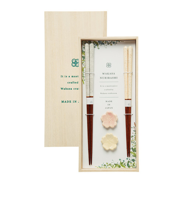 カワイ　風撫箸置き揃え　桐箱入