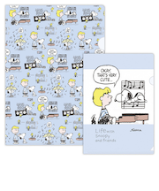 ホールマーク（Hallmark）　クリアフォルダセット　Life　with　Snoopy　and　Friends　スヌーピー　831066　ブルー　音楽のある日