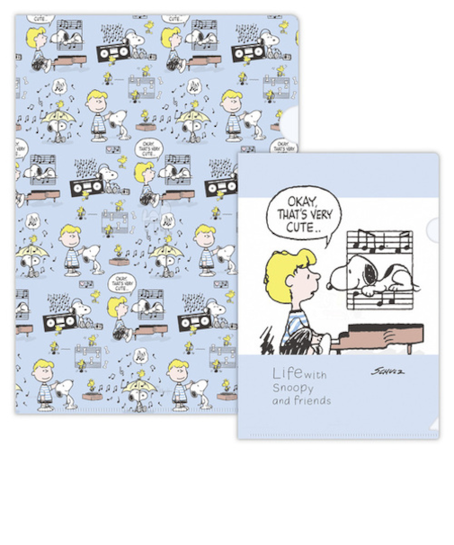 ホールマーク（Hallmark）　クリアフォルダセット　Life　with　Snoopy　and　Friends　スヌーピー　831066　ブルー　音楽のある日