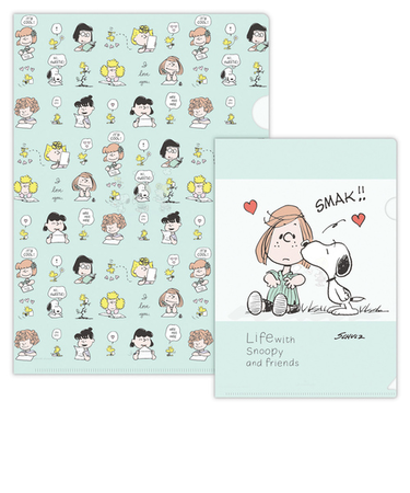 ホールマーク（Hallmark）　クリアフォルダセット　Life　with　Snoopy　and　Friends　スヌーピー　831059　グリーン　スヌーピー