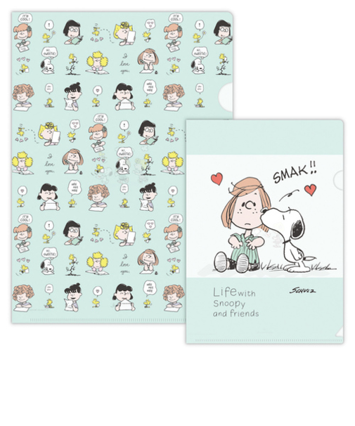 ホールマーク（Hallmark）　クリアフォルダセット　Life　with　Snoopy　and　Friends　スヌーピー　831059　グリーン　スヌーピー