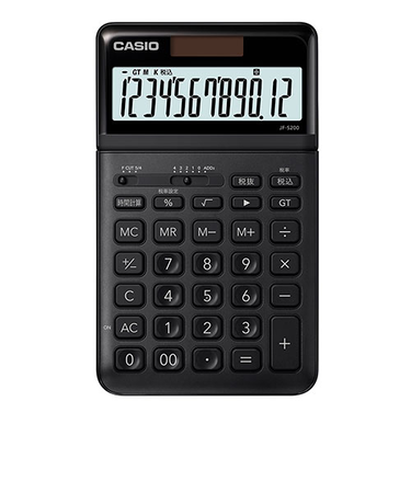 カシオ（CASIO）　スタイリッシュ電卓　JF-S200-BK-N　ブラック