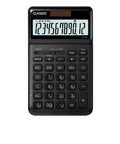 カシオ（CASIO）　スタイリッシュ電卓　JF-S200-BK-N　ブラック