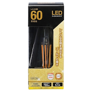 オーム電機　LED電球　フィラメント　レトロ球　E26　60形相当　キャンドル色　LDF6L　C6／GST64