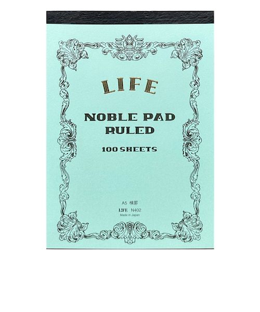 ライフ　ノーブルパッド　A5　横罫　N402