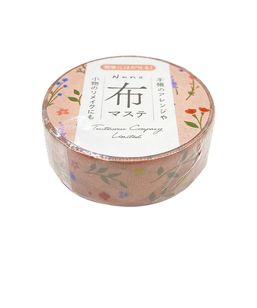 包む　マスキングテープ　布マステ　15mm幅　TM0B4　リトルフラワー