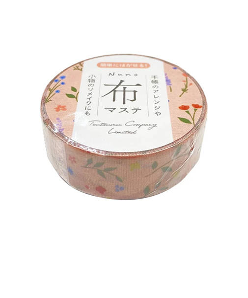 包む　マスキングテープ　布マステ　15mm幅　TM0B4　リトルフラワー