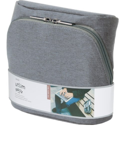 ソニック（sonic）　ユートリム　スマスタ　ワイド　モバイル　立つバッグインバッグ　UT－1846－GL　グレー