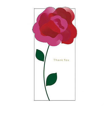 グリーティングライフ　MONA　グラデーション　サンキューフラワーカード　MA－13　レッド