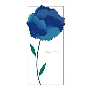グリーティングライフ　MONA　グラデーション　サンキューフラワーカード　MA－14　ブルー