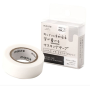 マークス（MARK'S）　maste　水性ペンで書けるマスキングテープ　小巻　MST‐FA04‐WH　ホワイト