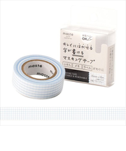 マークス（MARKS)　水性ペンで書けるマスキングテープ　15mm幅　方眼ブルー