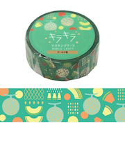 ワールドクラフト　キラキラマスキングテープ　フルーツ　KRMT15－047　Melon