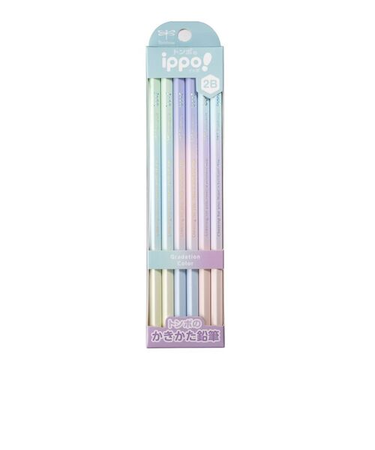 トンボ鉛筆（Tombow）　イッポ（ippo!）　かきかたえんぴつ　2B　KB－KUB01－2B　グラデーション