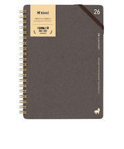 【2025年12月始まり】　クレイド（kleid）　Kraft　work　diary　B6　マンスリーブロック　8505-01　チャコール　月曜始まり
