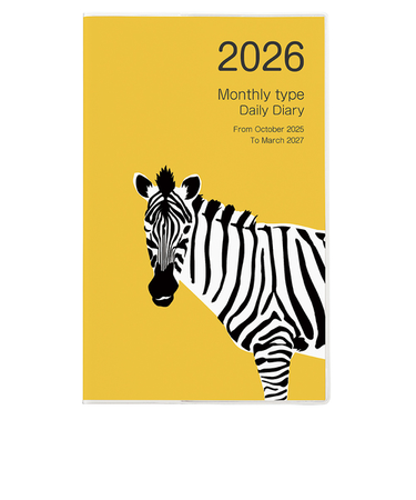 【2025年10月始まり】　ナカバヤシ　ノートダイアリー　A5スリム　マンスリーブロック　NS-001-26E2　イエロー　日曜始まり