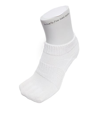 SUGATA　LABO　呼吸する和紙靴下　シークレット5本指　ショート丈　オフホワイト　Sサイズ