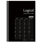 【2025年12月始まり】　ナカバヤシ　ロジカルダイアリー　A5　マンスリーブロック　NS-A502-26BK　ブラック　日曜始まり